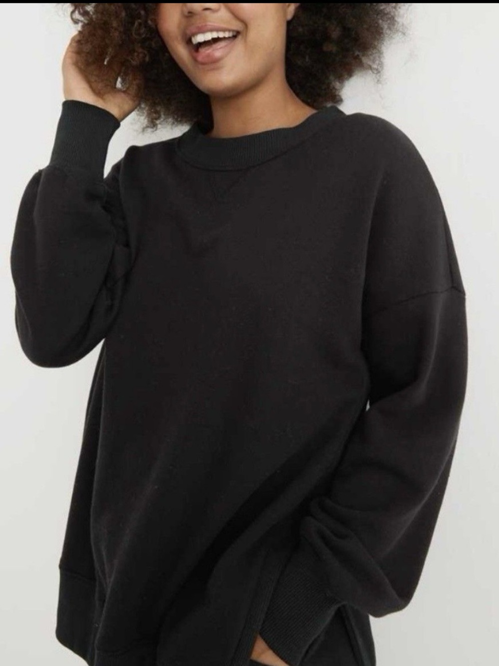 Aerie Black Crewneck Women's Sweater